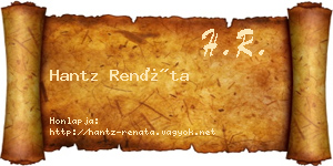 Hantz Renáta névjegykártya